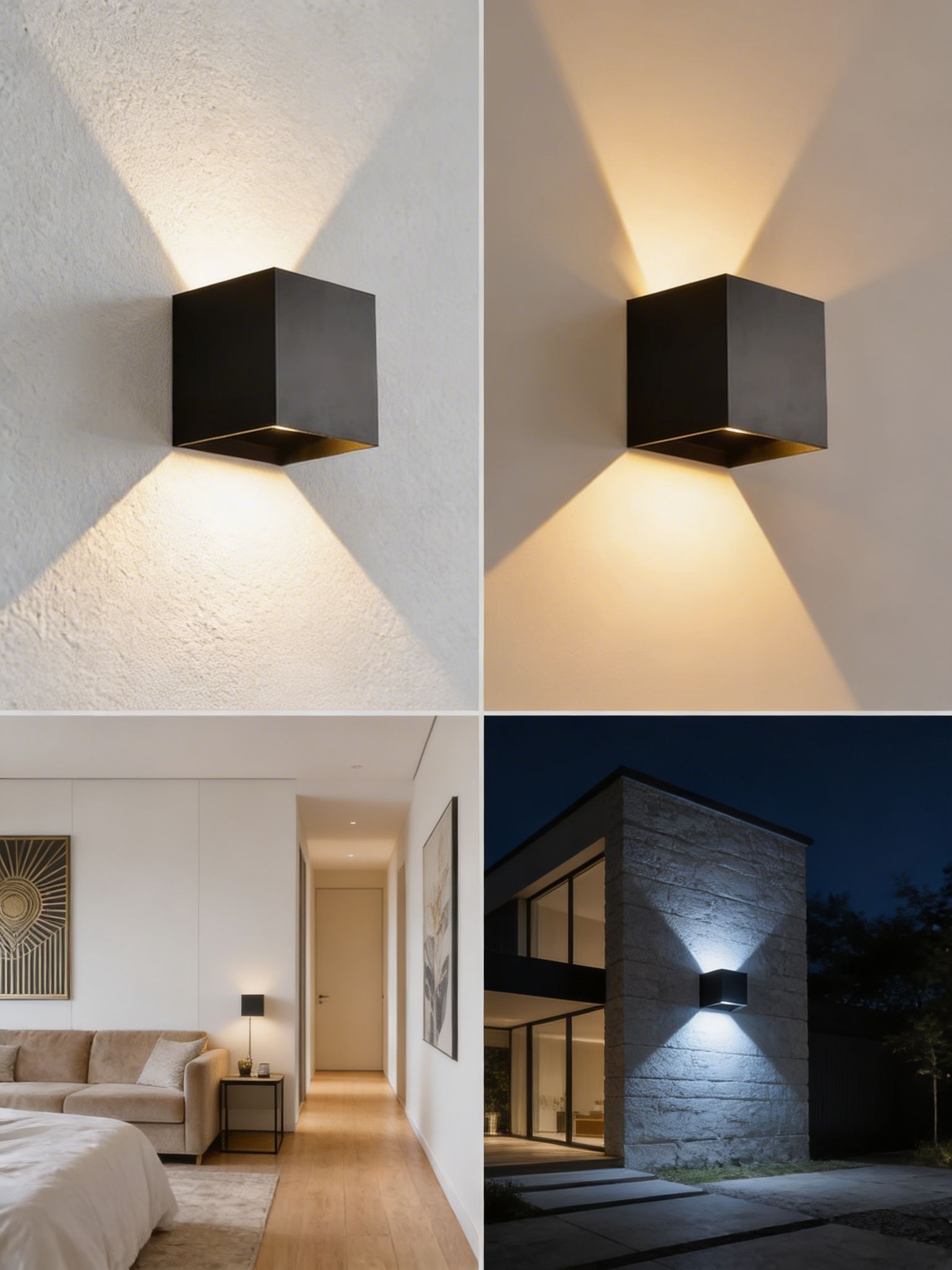Applique Murale LED Design Ajustable – Éclairage Moderne Intérieur/Extérieur